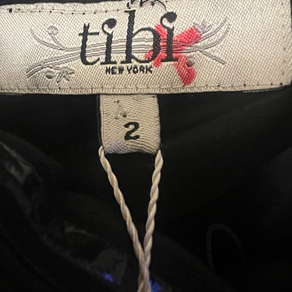 Tibi Black Strapless Beaded Waist Mini Cocktail Dress Women’s 2 NWT - Picture 8 of 9